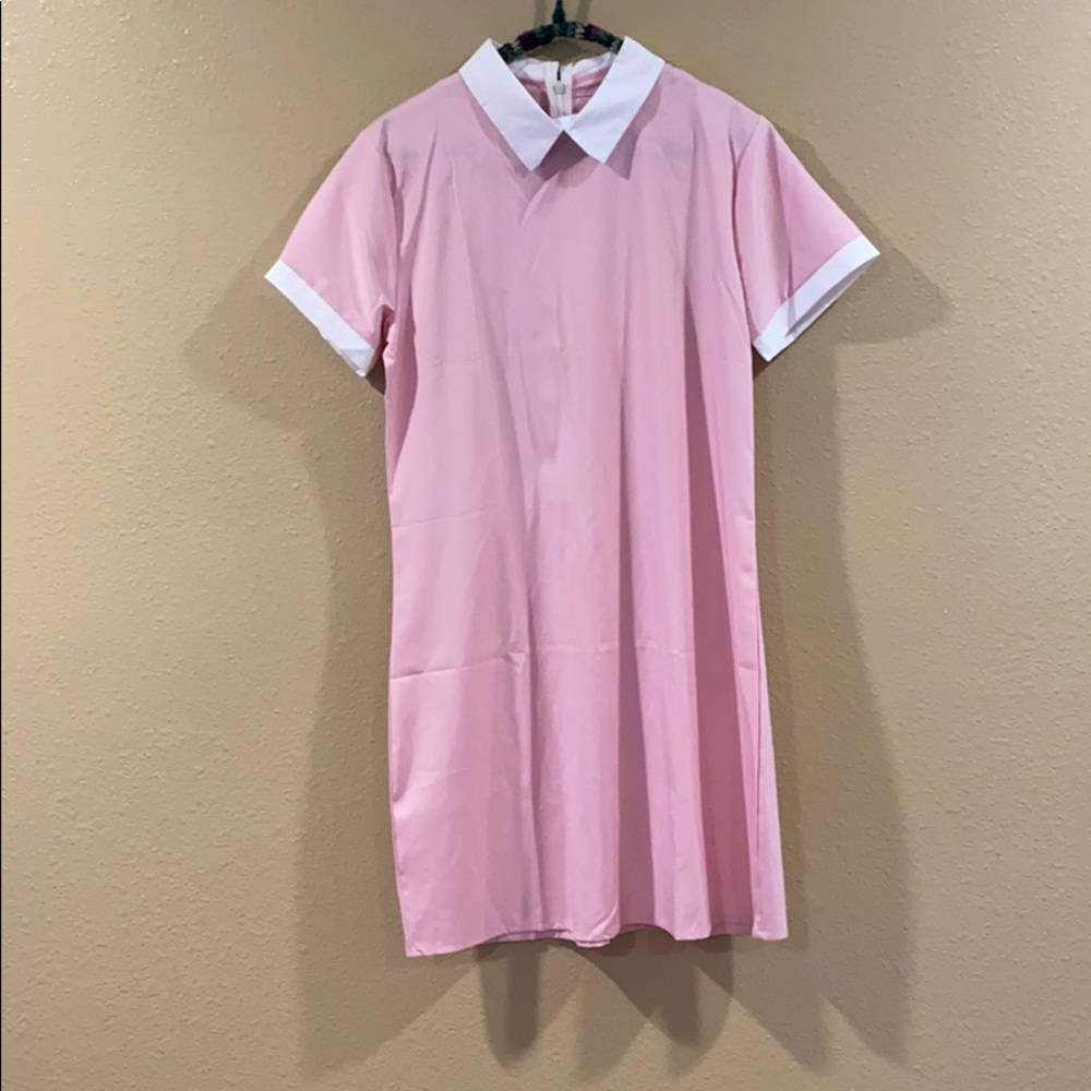 Pink collard dress